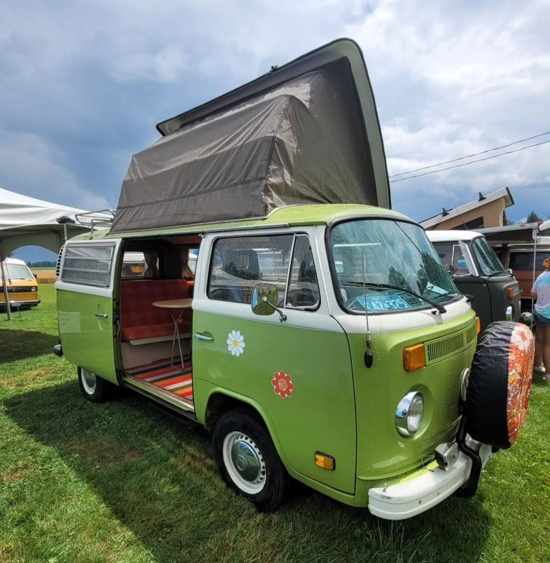 Orange Peace Sign Car Magnet