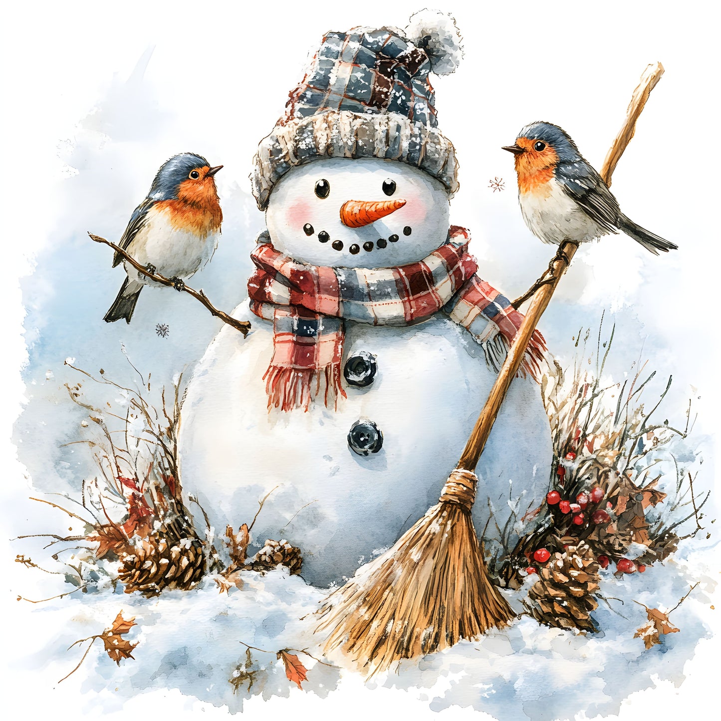 Winter Prints - Snowmen