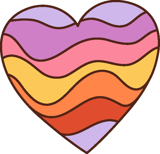 Retro Heart Car Magnet