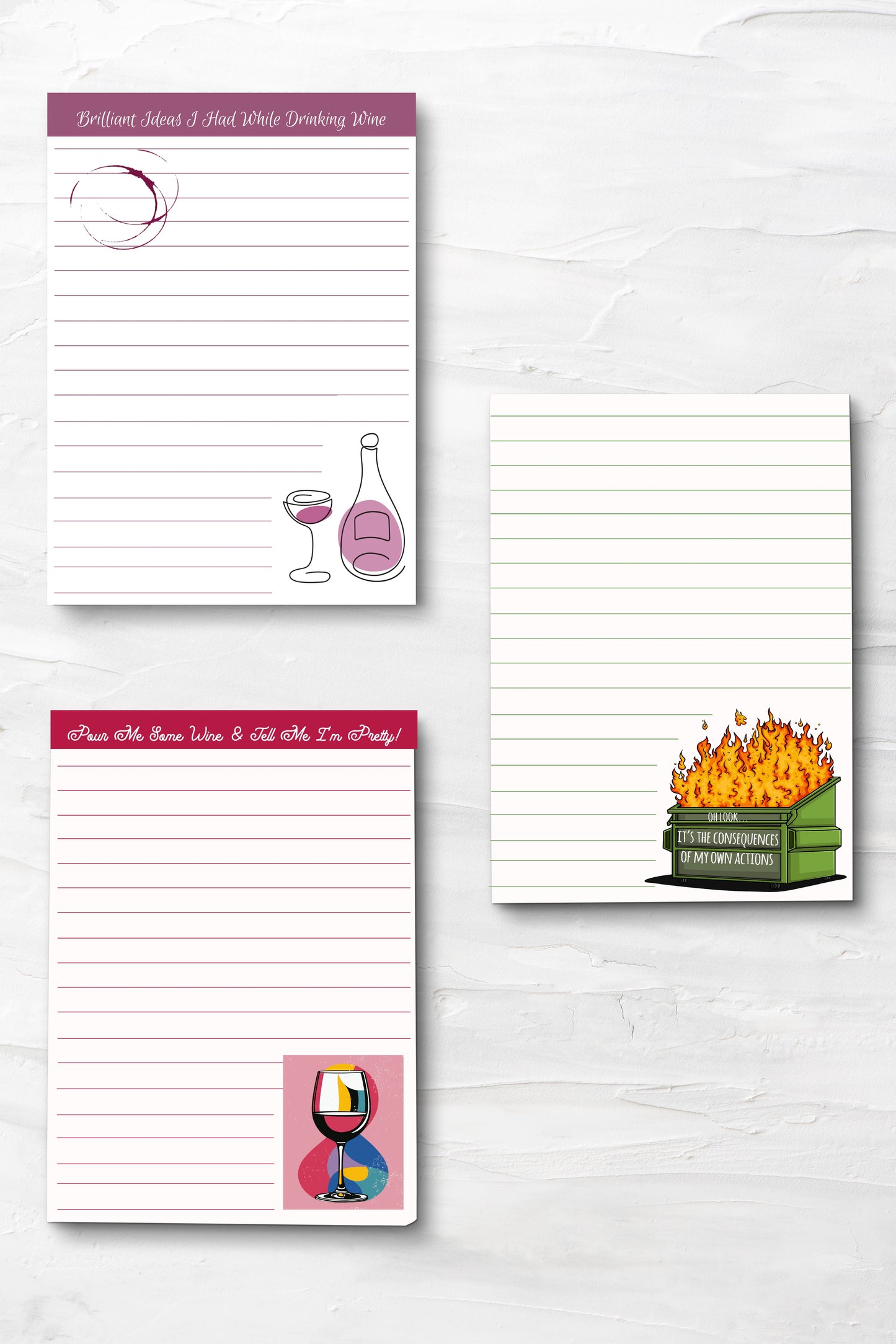 Pour Me Wine Notepad