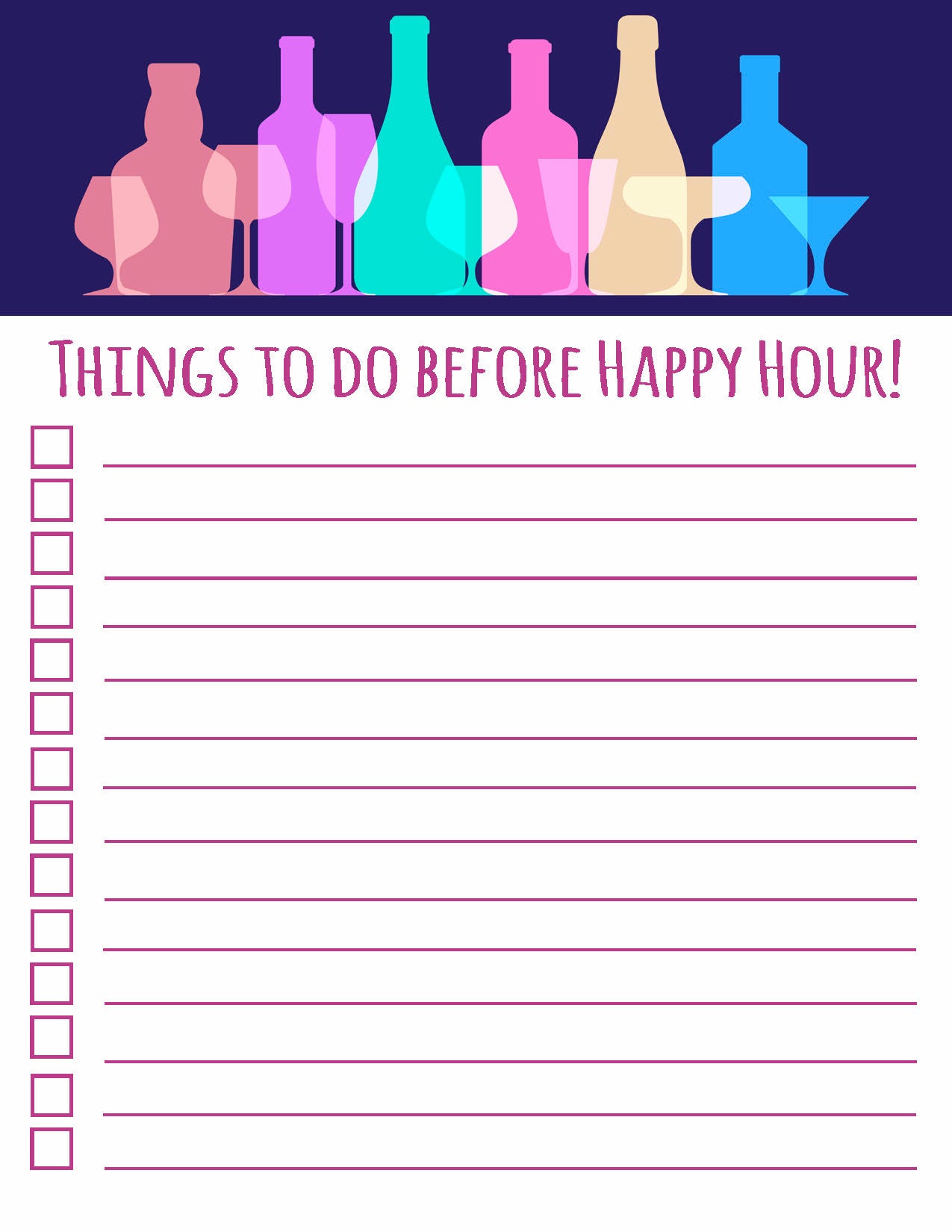 Happy Hour Notepad