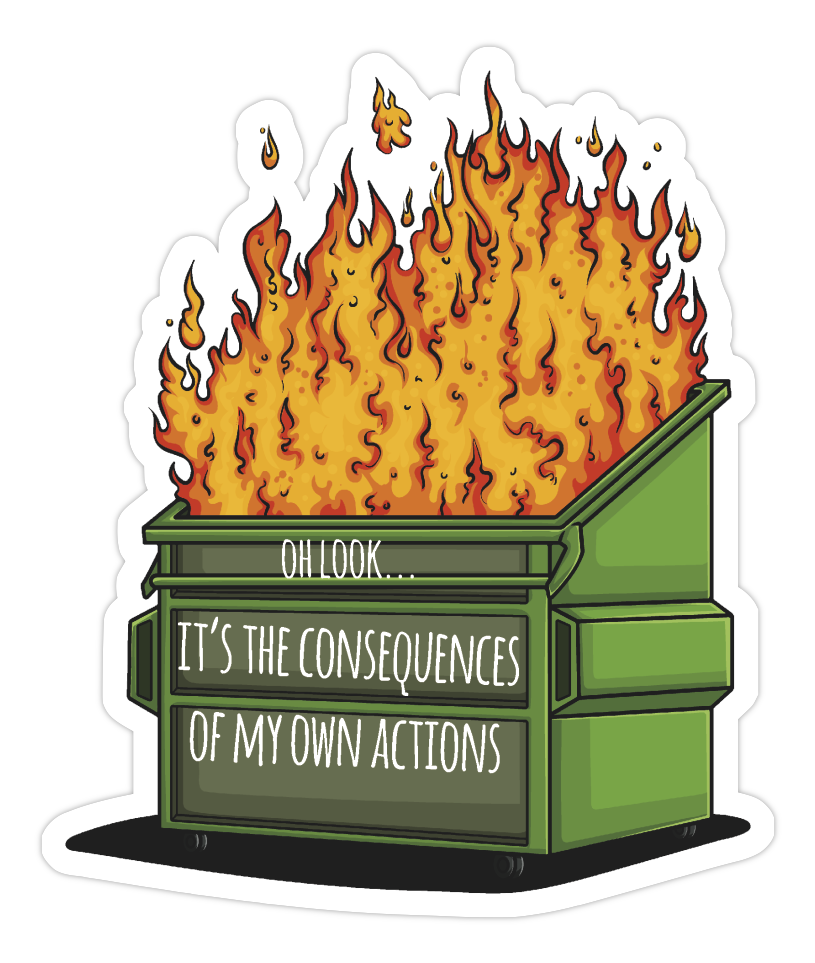 Dumpster Fire Sticker
