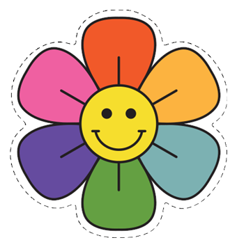 Rainbow Flower Car Magnet