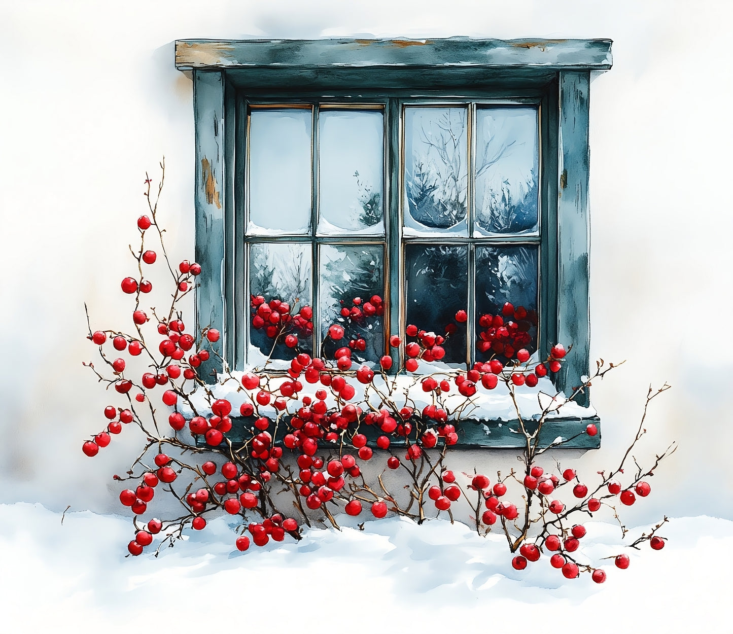 Winter Prints - Red Berry Winter