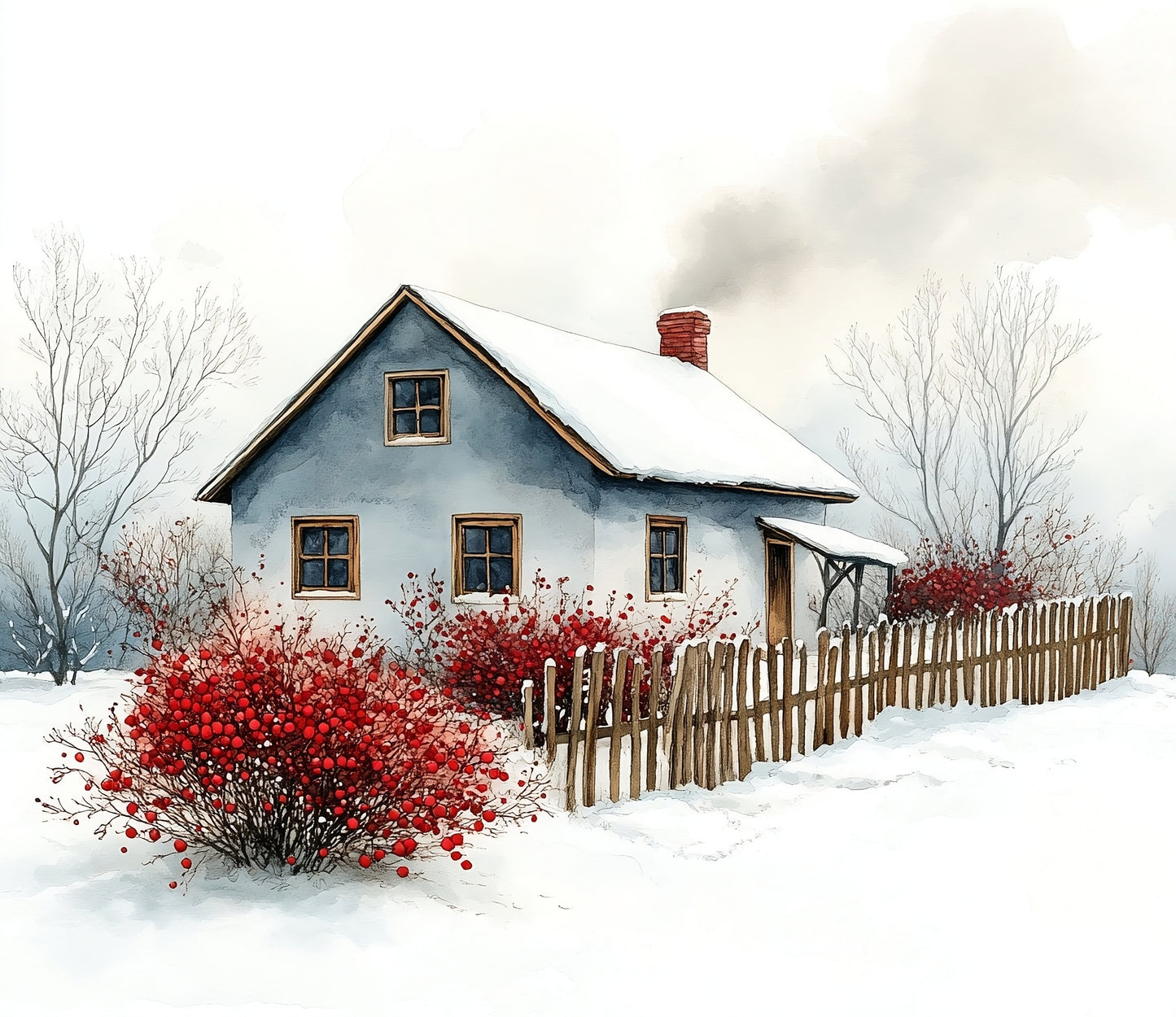 Winter Prints - Red Berry Winter