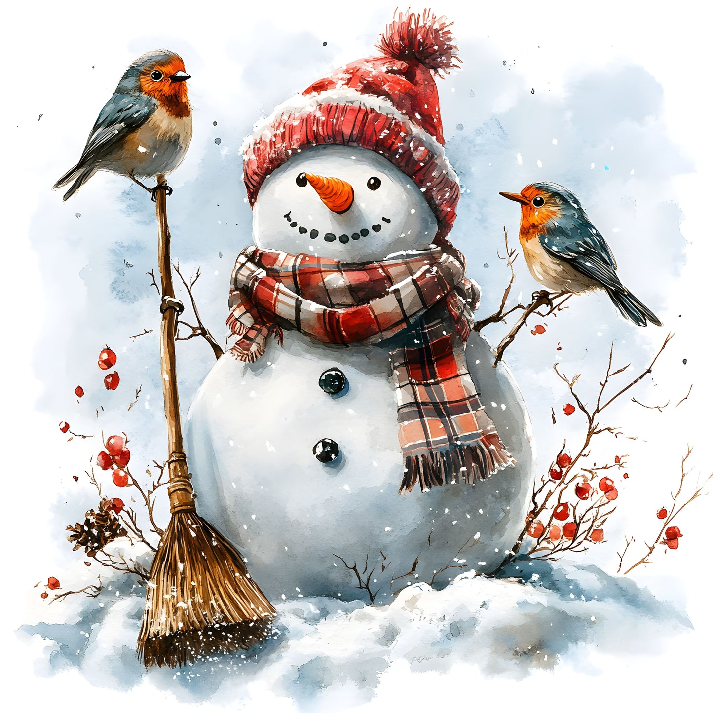 Winter Prints - Snowmen