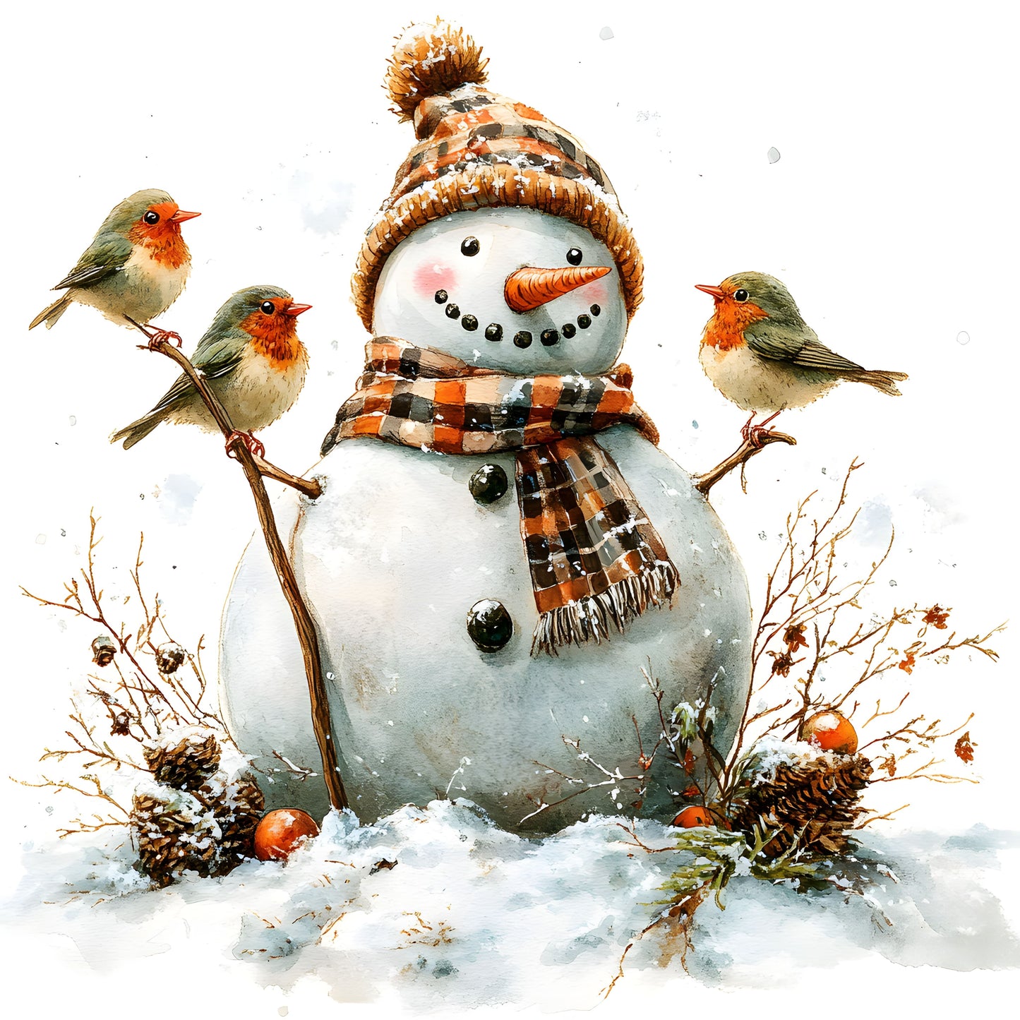 Winter Prints - Snowmen