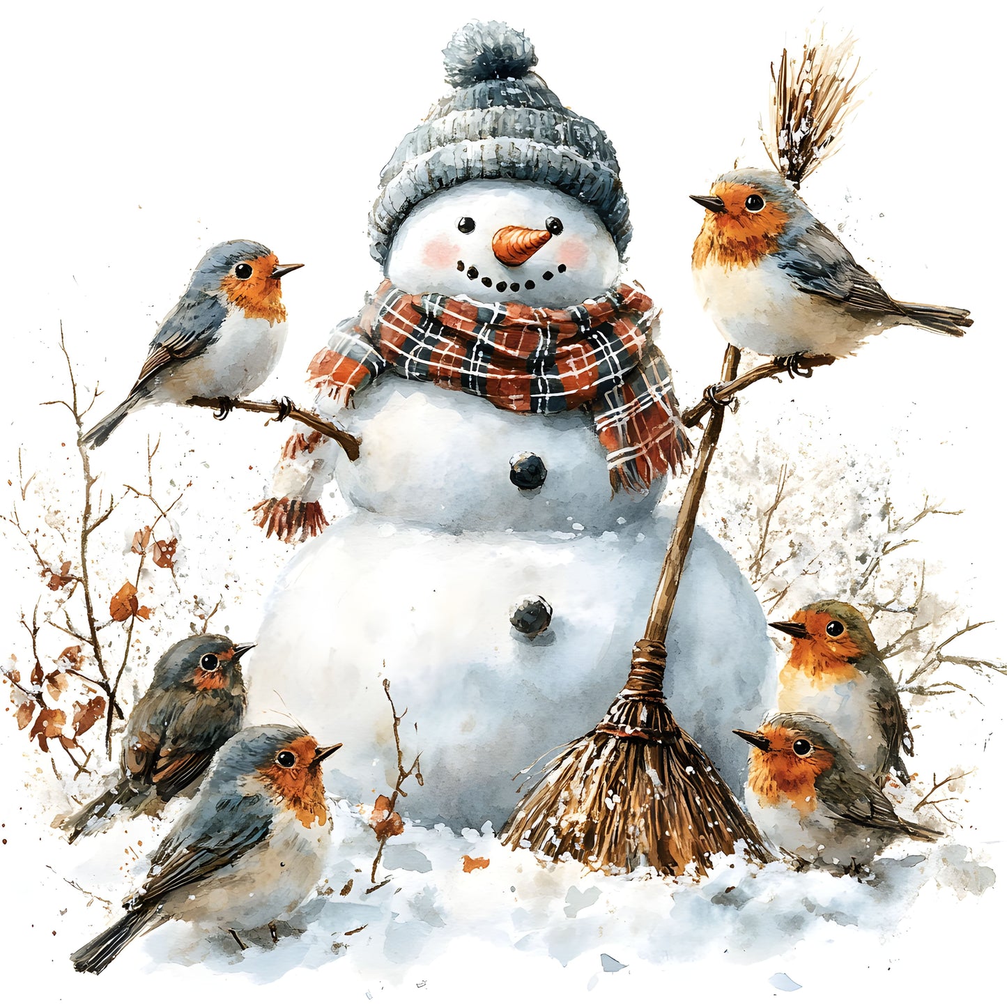 Winter Prints - Snowmen
