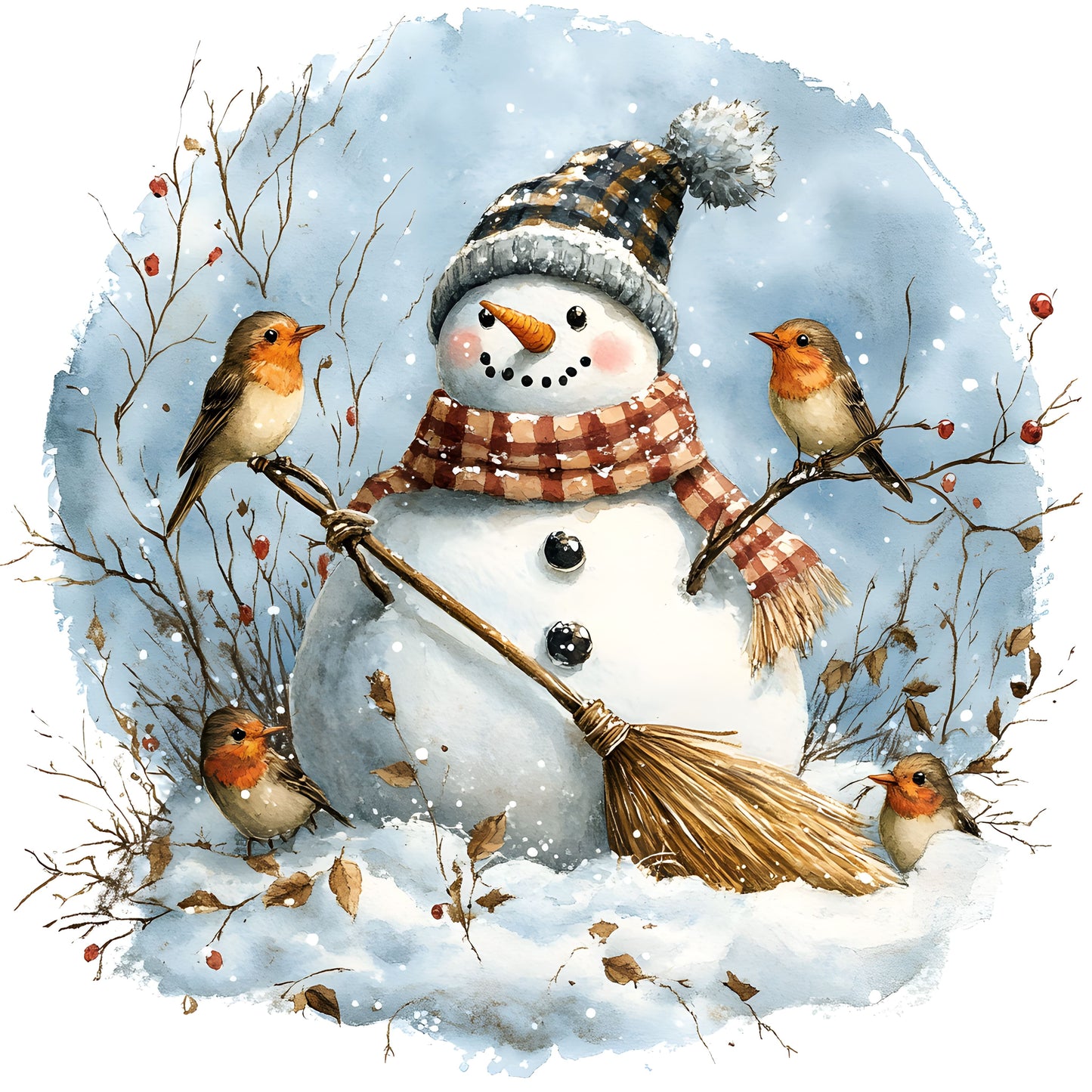 Winter Prints - Snowmen