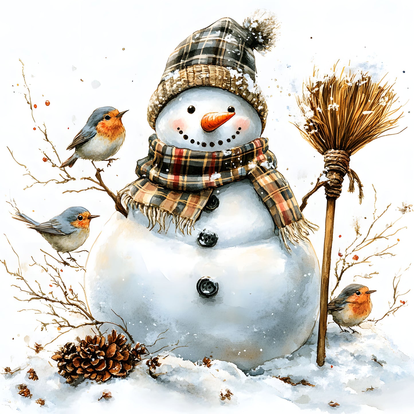 Winter Prints - Snowmen