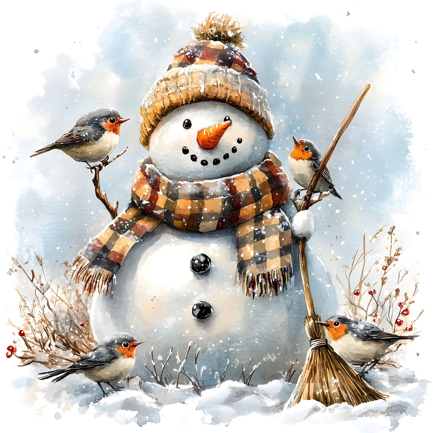 Winter Prints - Snowmen
