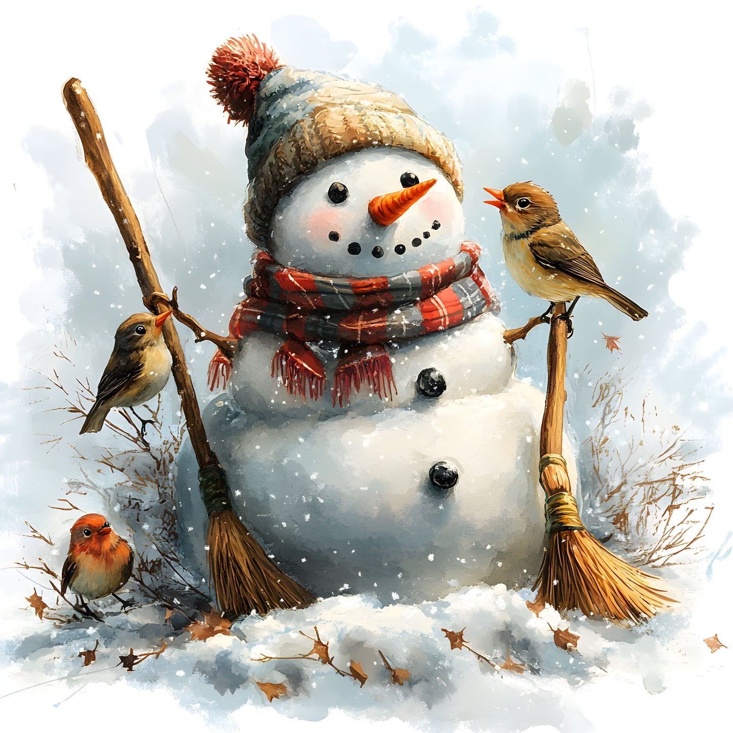 Winter Prints - Snowmen