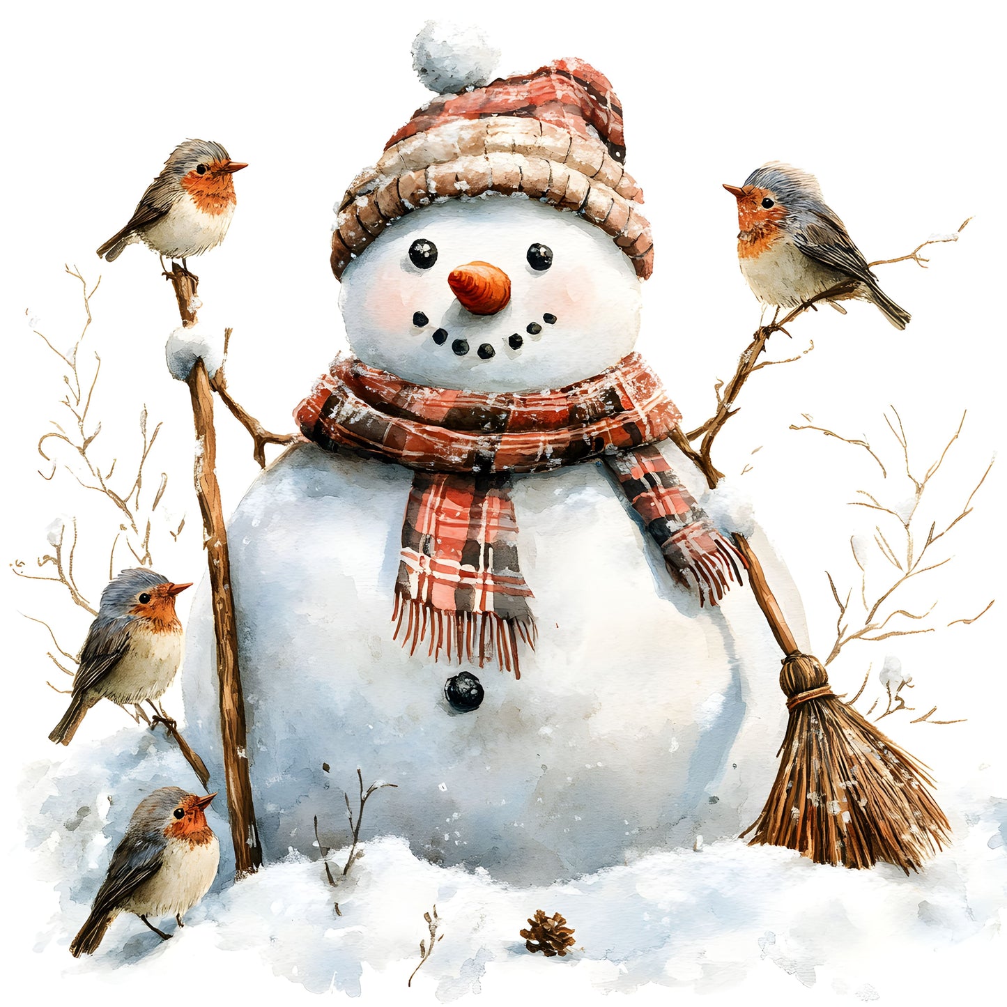 Winter Prints - Snowmen