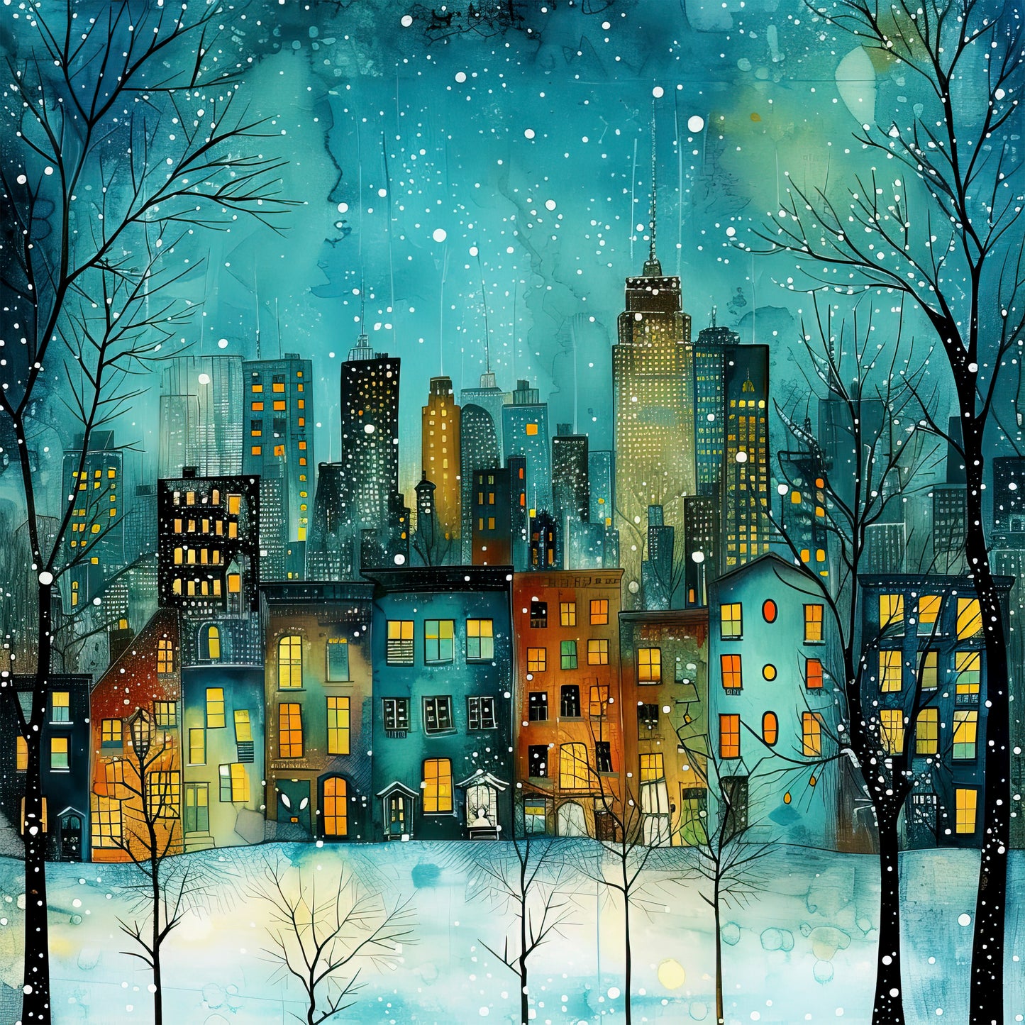 Winter Prints - Winter in the City