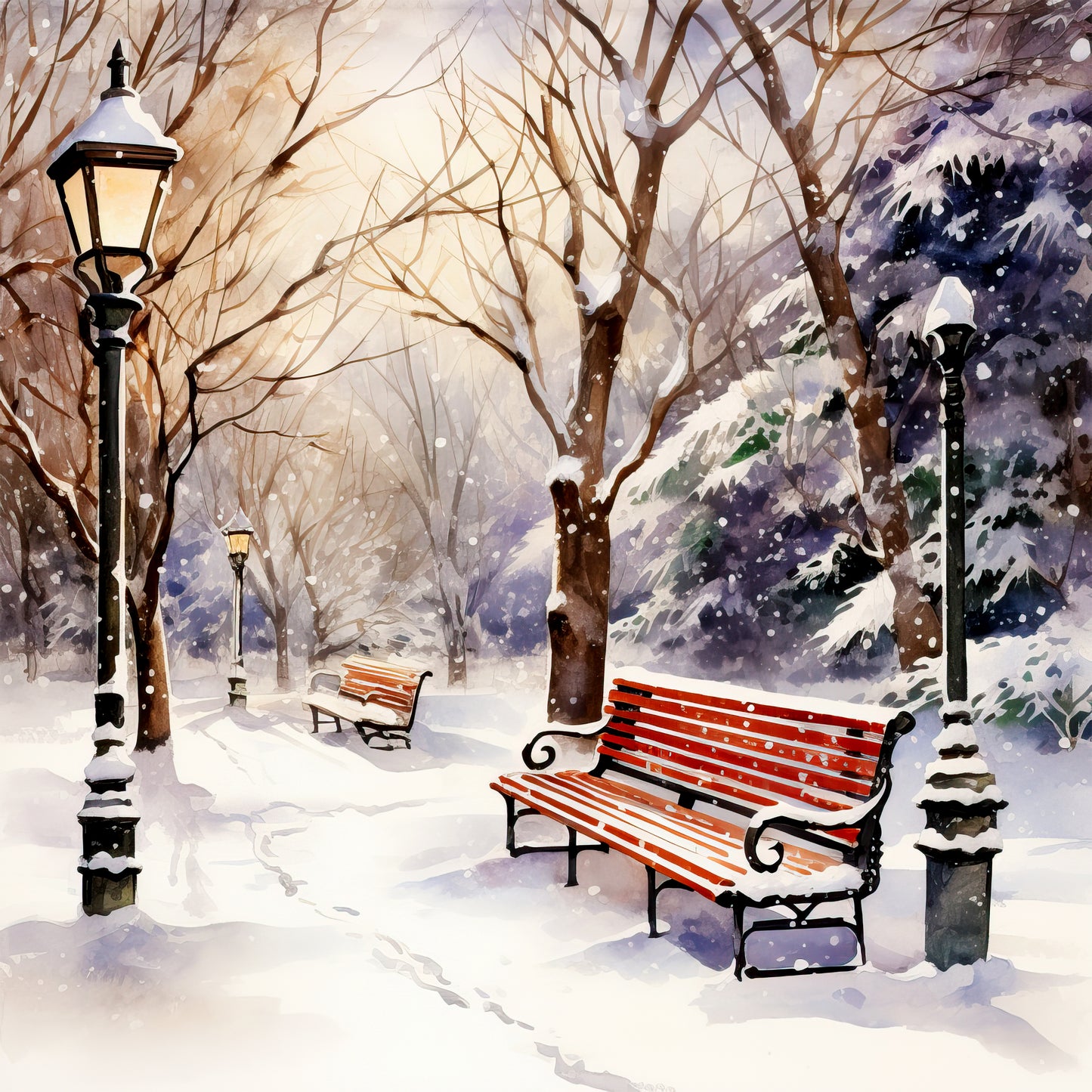 Winter Prints - Winter in the Park