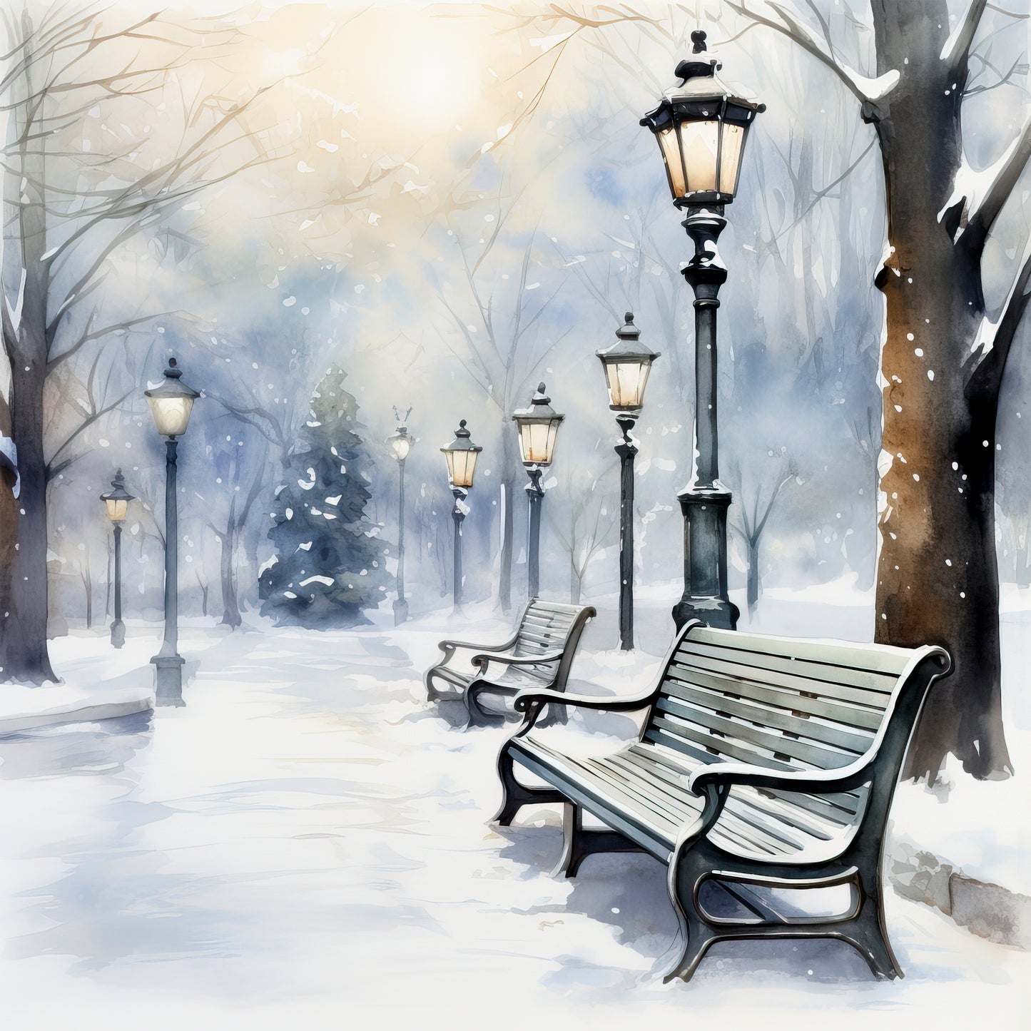 Winter Prints - Winter in the Park