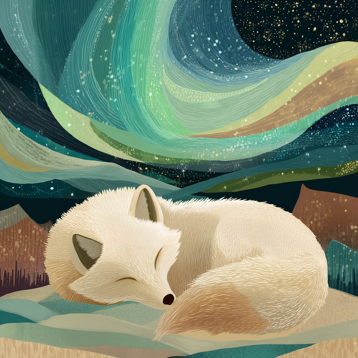 Winter Prints - Northern Lights