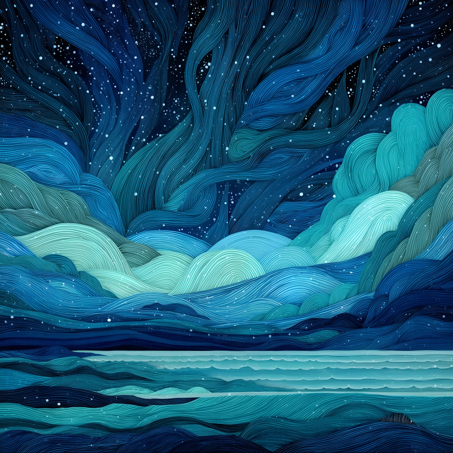 Winter Prints - Northern Lights