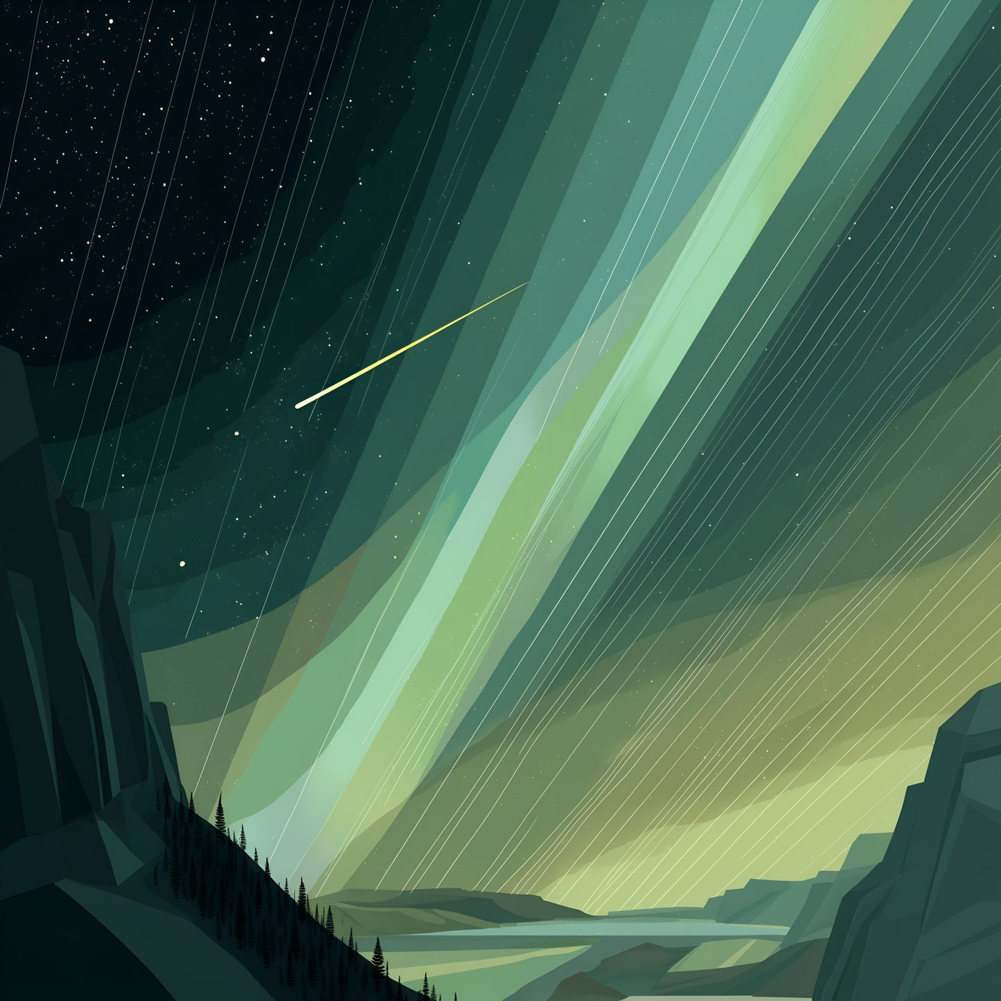 Winter Prints - Northern Lights