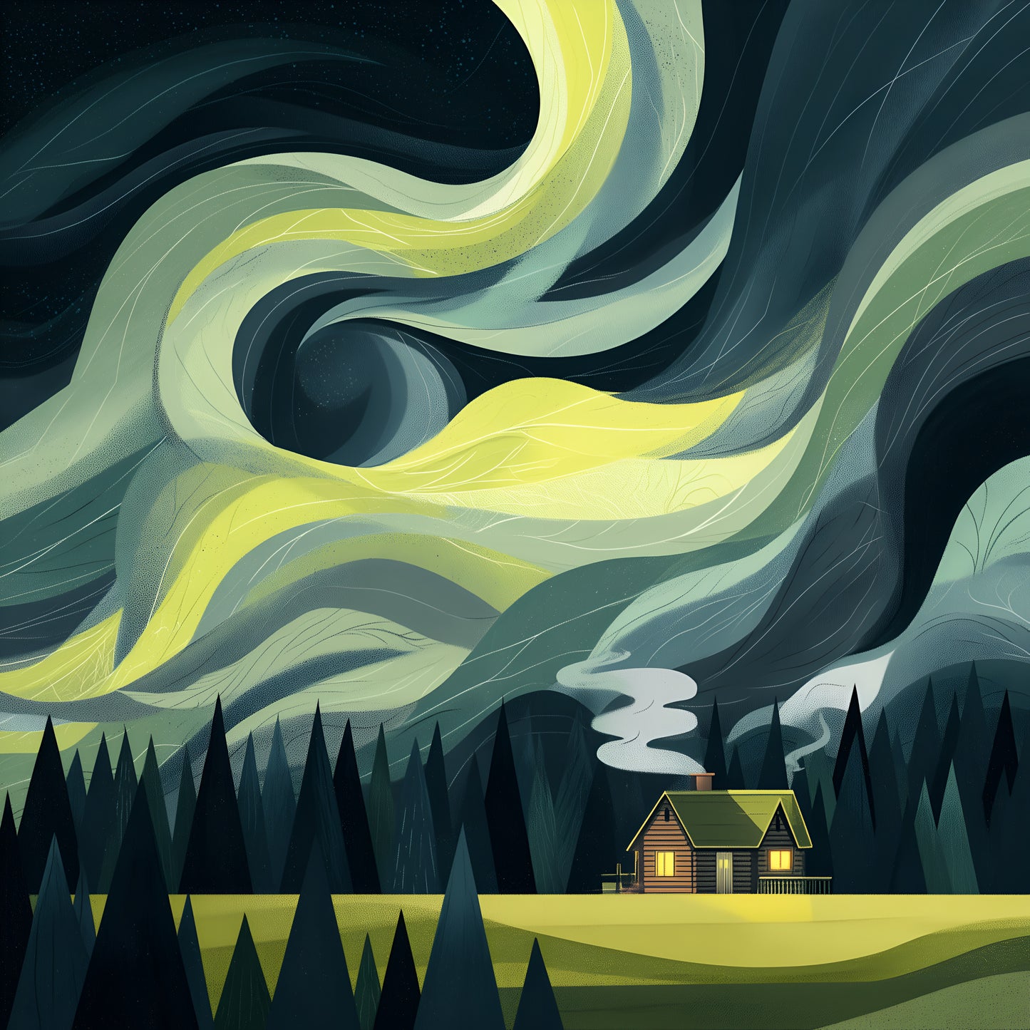 Winter Prints - Northern Lights