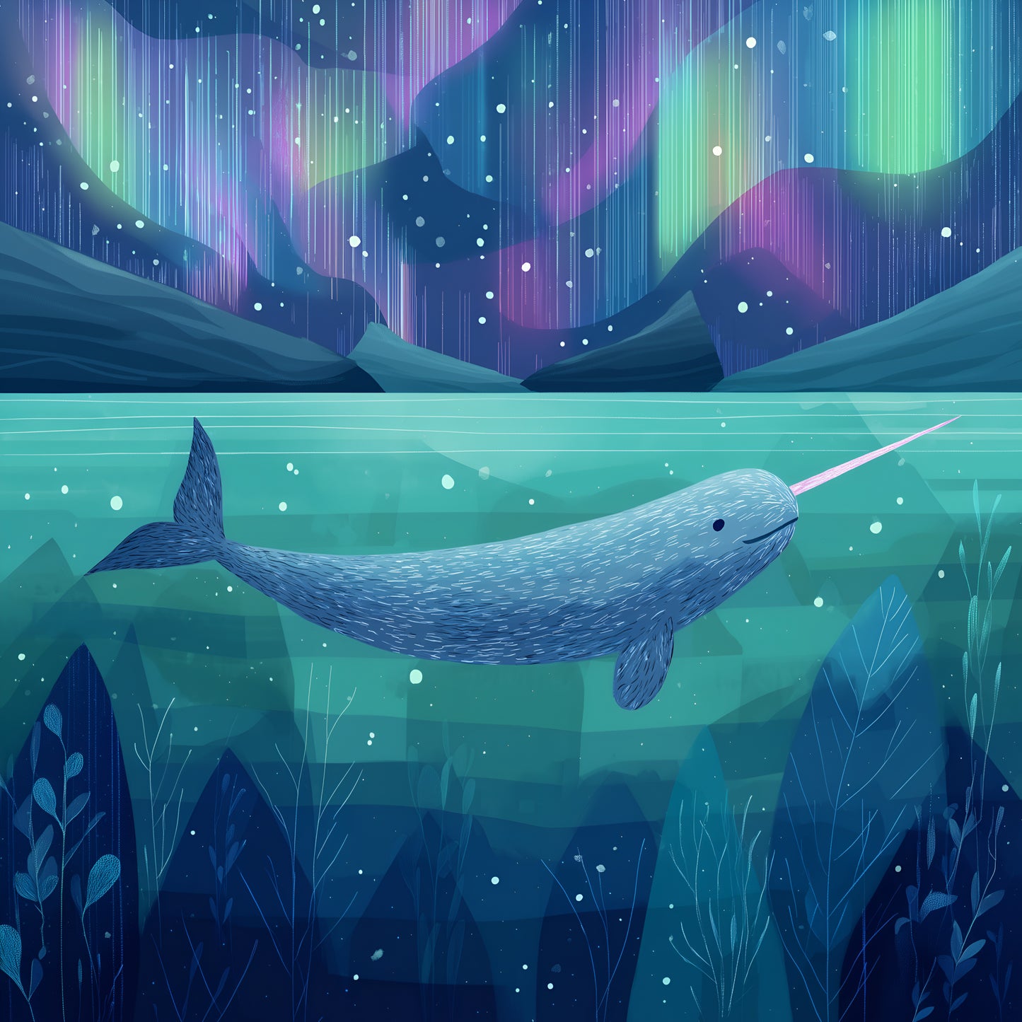 Winter Prints - Northern Lights