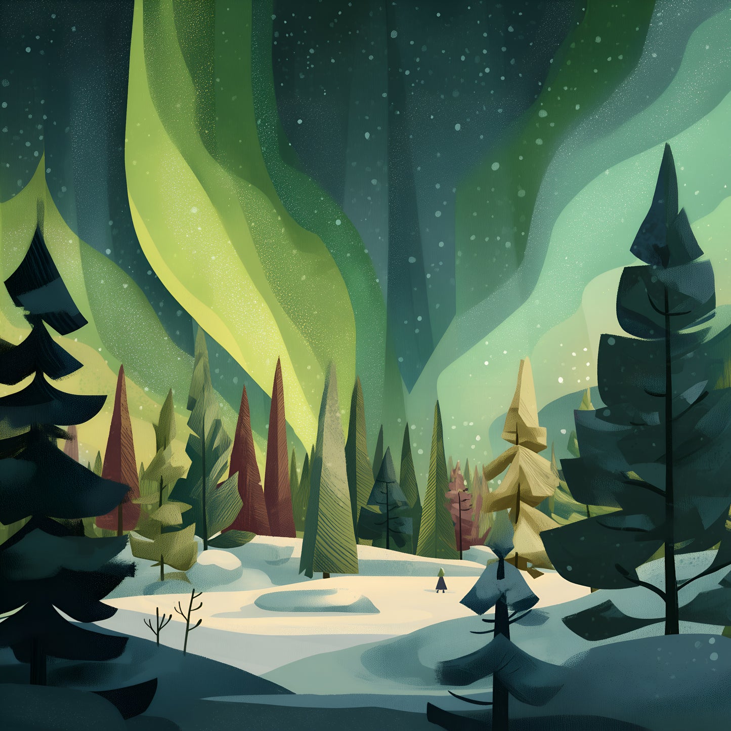 Winter Prints - Northern Lights