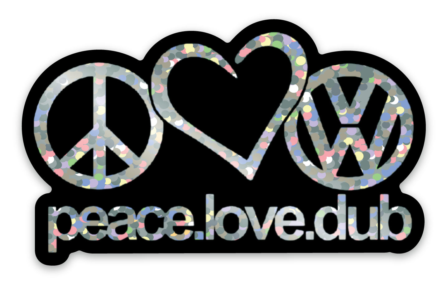 Peace-Love-VDUB Sticker