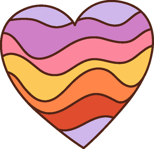 Retro Heart Car Magnet